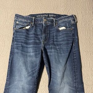 American Eagle Outfitters Men's Dark Blue Straight Jeans